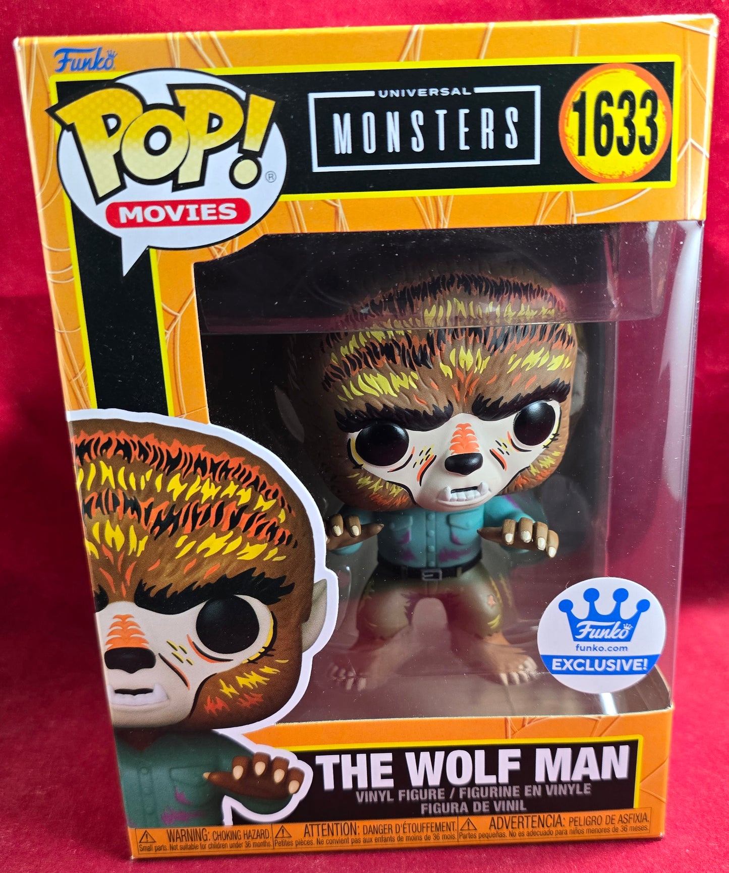 The wolf man funko exclusive # 1633 (nib) With pop protector