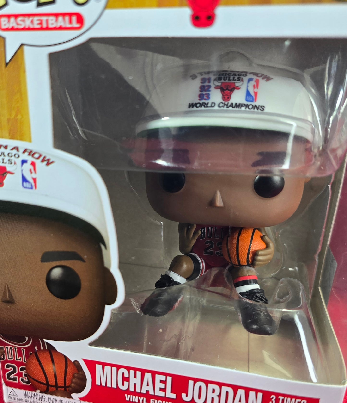 Funko Pop! Michael Jordan 3 Times In A Row  Funko #222 (Nib) With Pop Protector