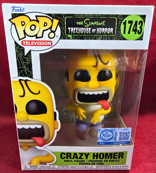 Crazy Homer specialty series funko # 1743 (nib) with pop protector