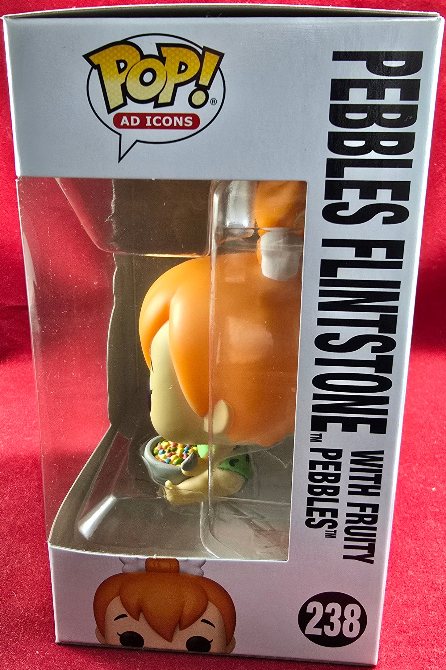 Pebbles Flintstone with fruity pebbles funko # 238 (nib) With pop protector