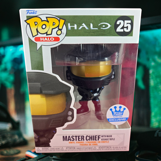 Master chief with MA58 rifle funko exclusive # 25 (nib) With pop protector
