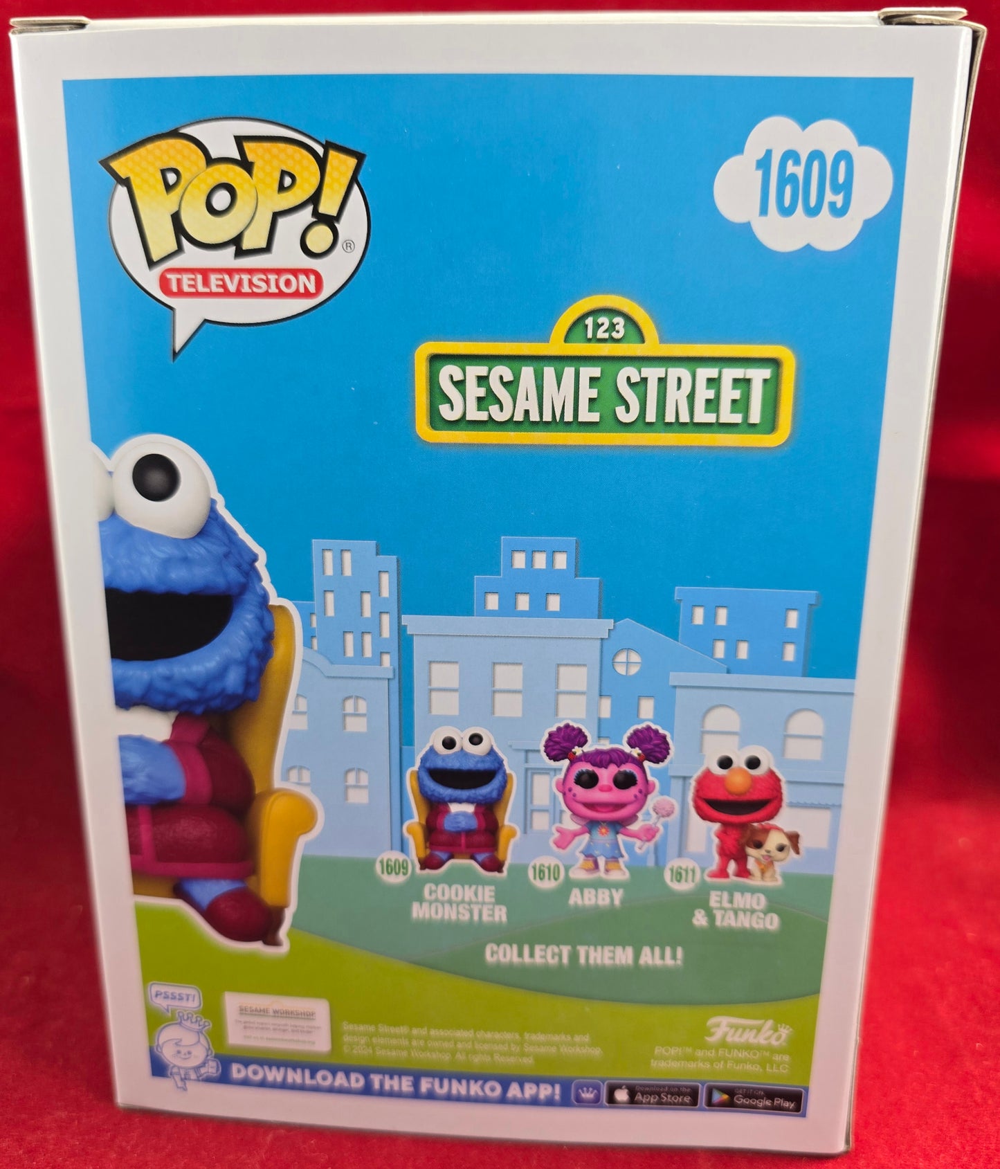 Cookie Monster funko # 1609 with pop protector