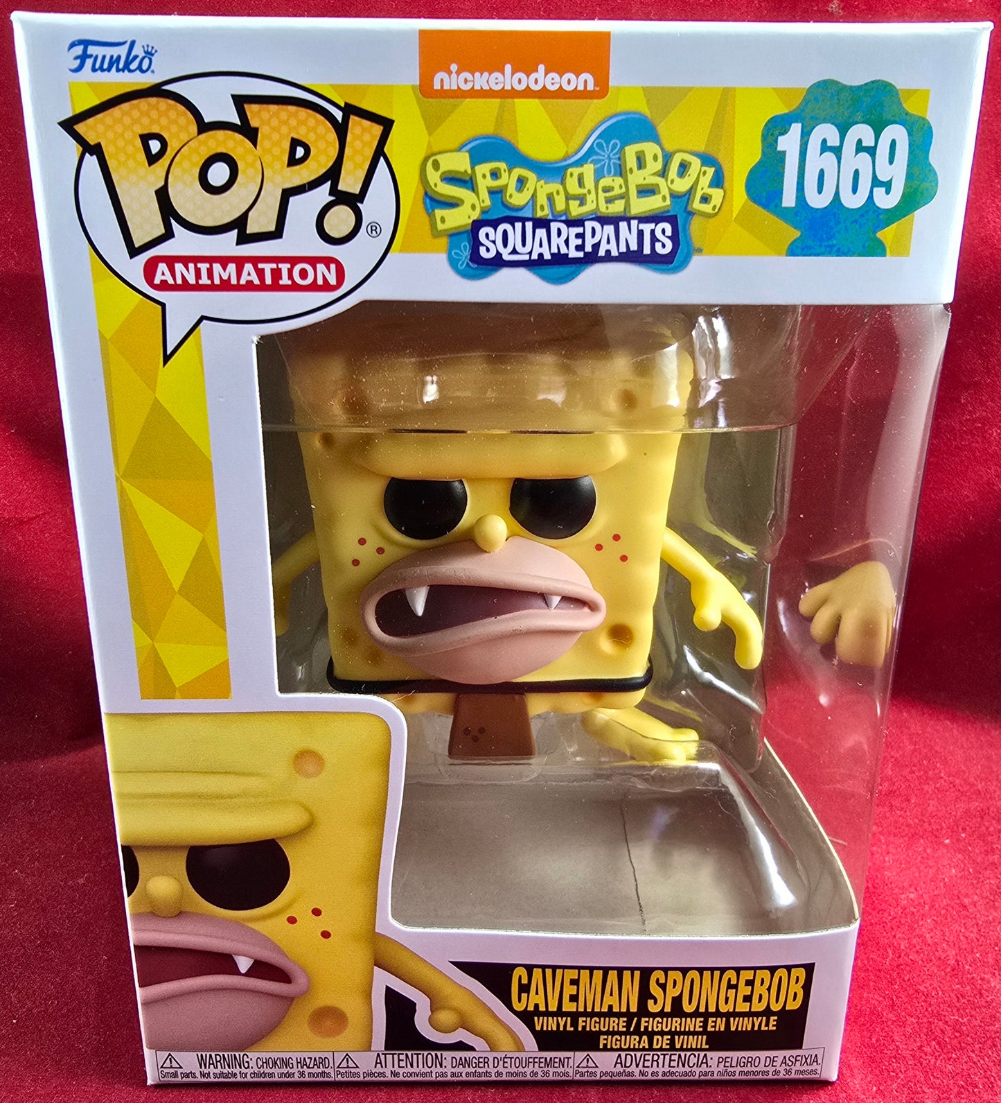 Caveman SpongeBob funko # 1669 (nib) With pop protector