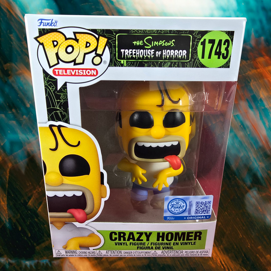 Crazy Homer specialty series funko # 1743 (nib) with pop protector