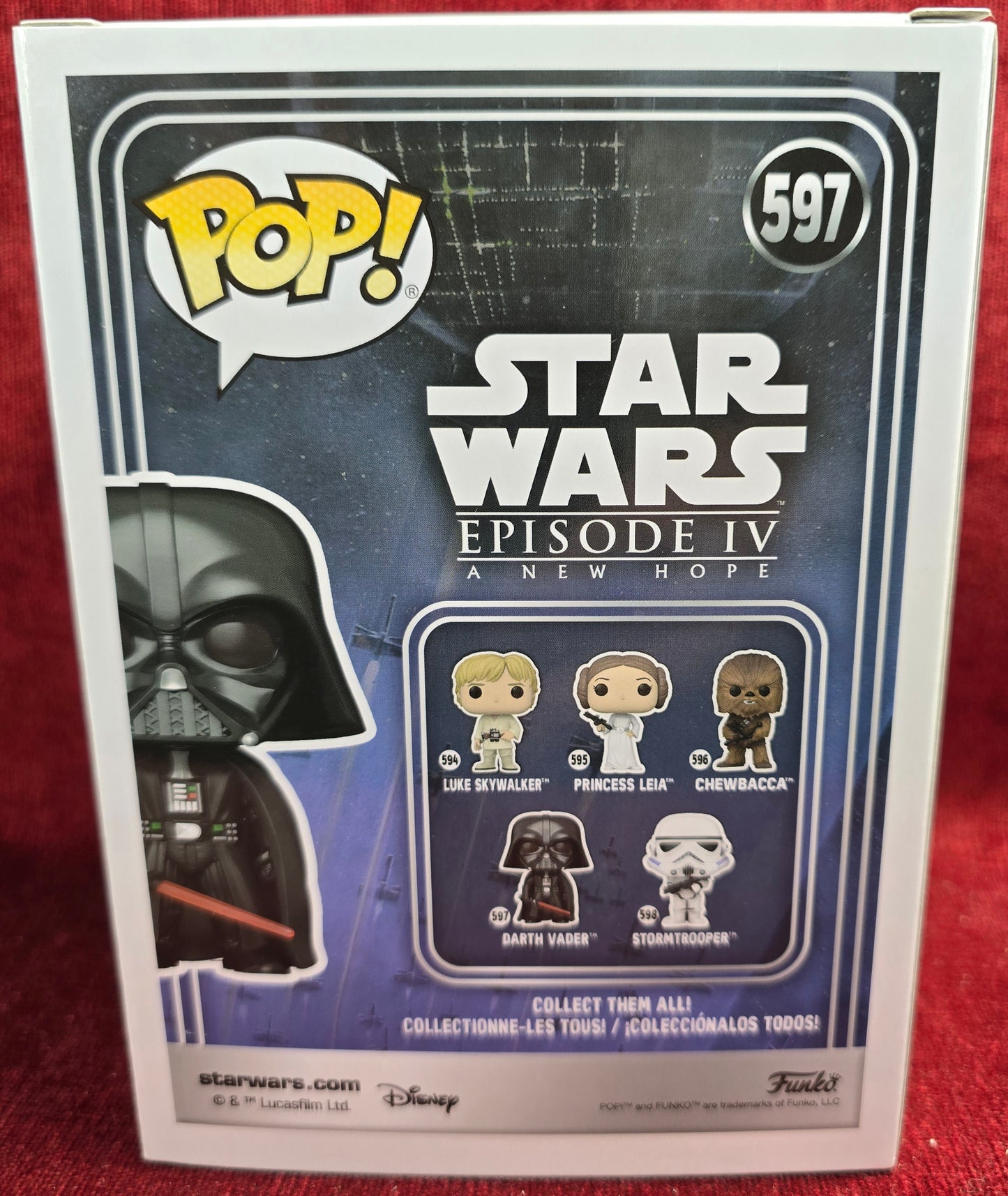 Darth Vader #597 (nib) With pop protector
