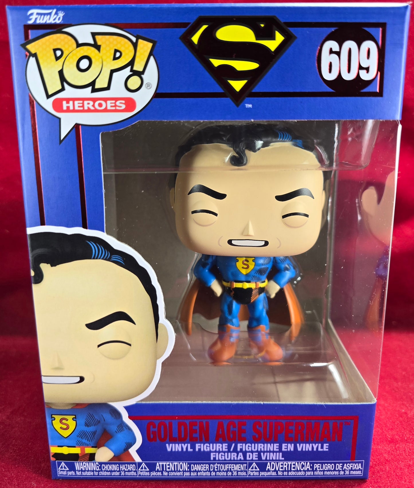 GOLDEN AGE SUPERMAN DC Comics Funko #609 (Nib) 
With pop protector