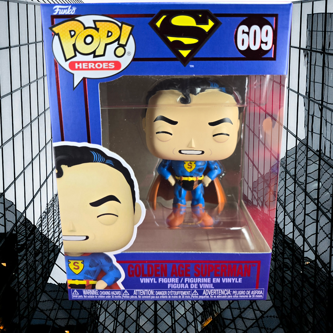 GOLDEN AGE SUPERMAN DC Comics Funko #609 (Nib) 
With pop protector