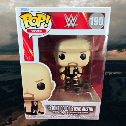 "Stone Cold"  Steve Austin Funko # 190 (Nib)
With pop protector