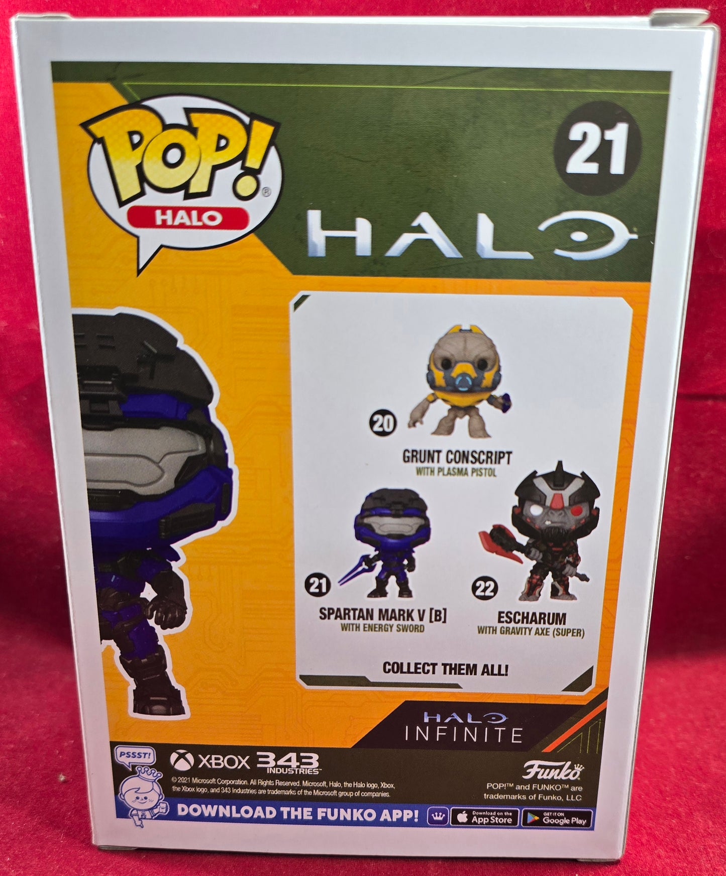 Spartan mark v [b] with energy sword funko # 21 (nib) With pop protector