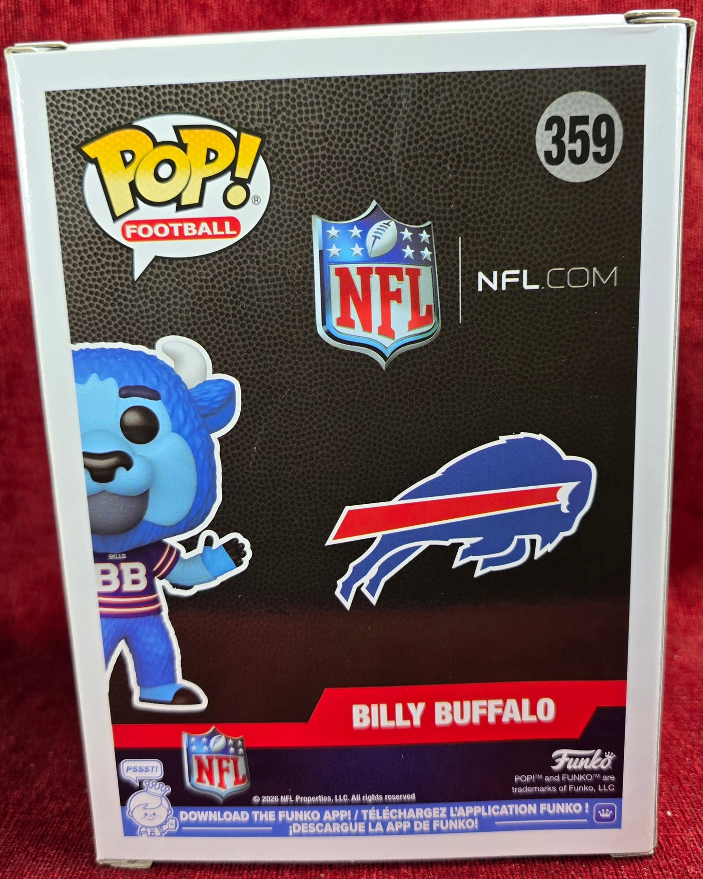 Funko! Football: Billy Buffalo # 359 (Nib)
With pop protector