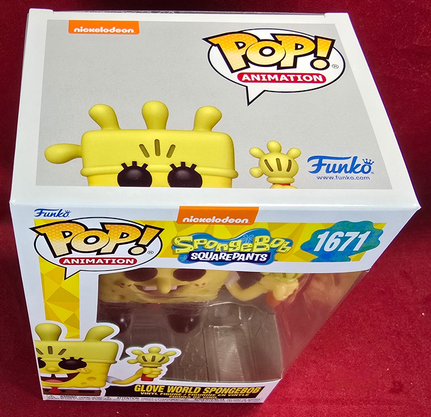 Glove world sponge bob funko # 1671 (nib) with pop protector