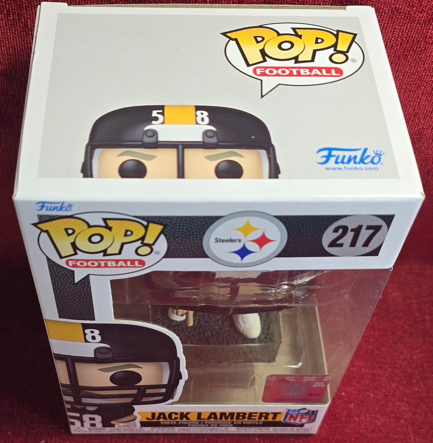 Funko POP! Football: Jack Lambert  # 217 (Nib)
With pop protector