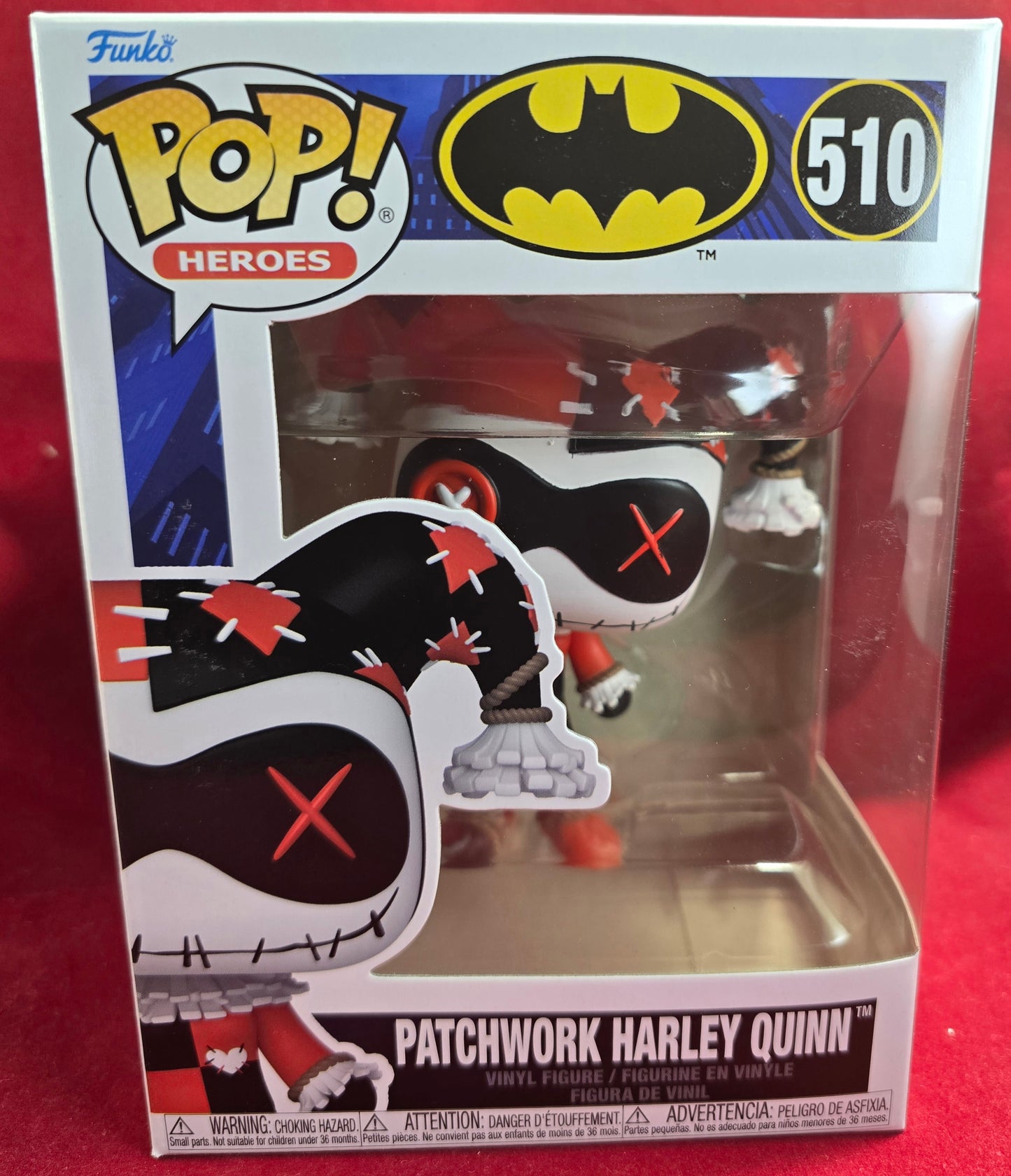 Patchwork Harley Quinn funko # 510 (nib) With pop protector