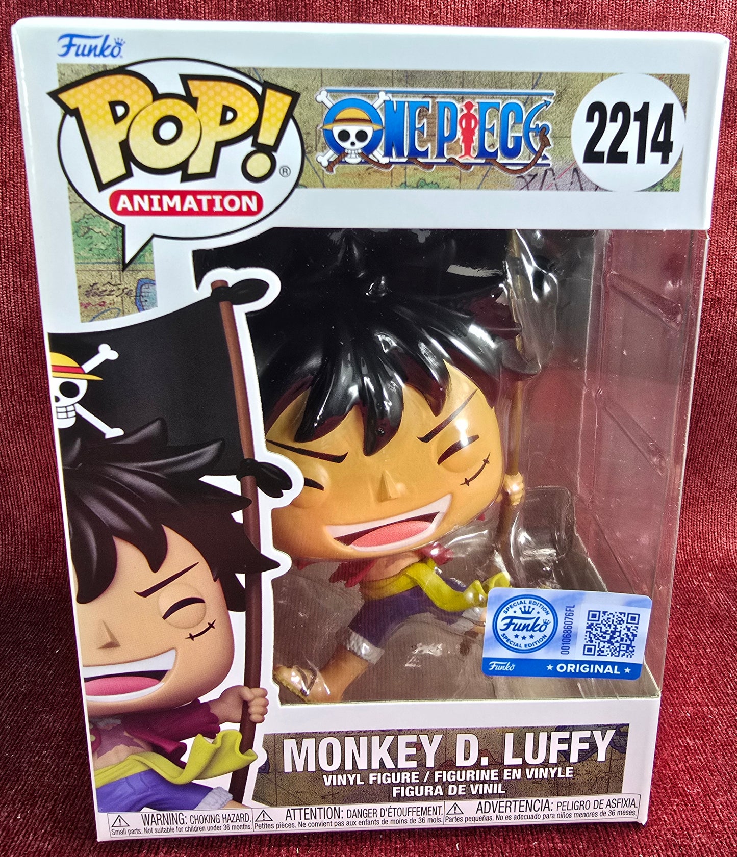 Funko Pop! Vinyl: Monkey D. Luffy Exclusive #2214 (Nib) 
With pop protector
