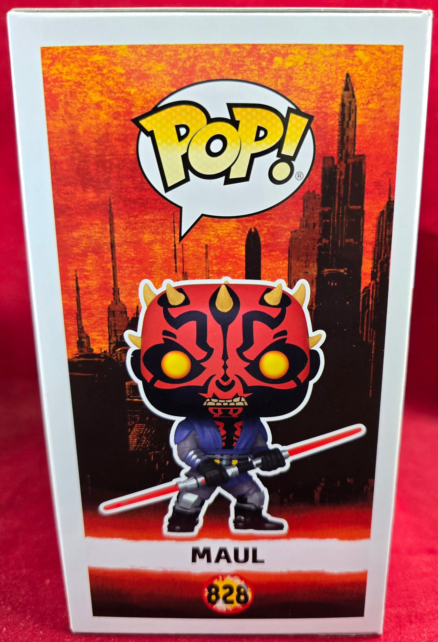 Funko POP! Star Wars Maul Shadow Lord Maul #  828  (Nib)
With pop protector