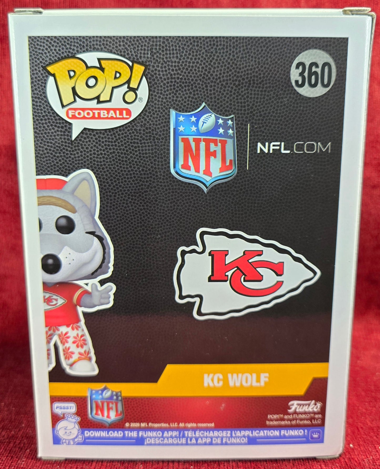 Funko! Football: Kc Wolf # 360 (Nib) 
With pop protector