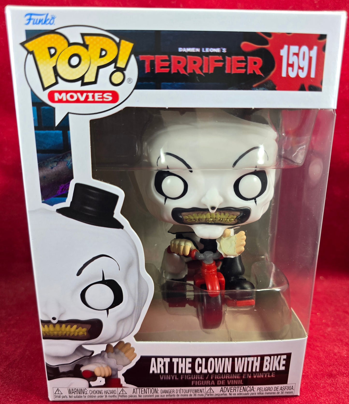 Funko Pop! Vinyl:  Art the Clown with Bike #1591 (Nib)
With pop protector