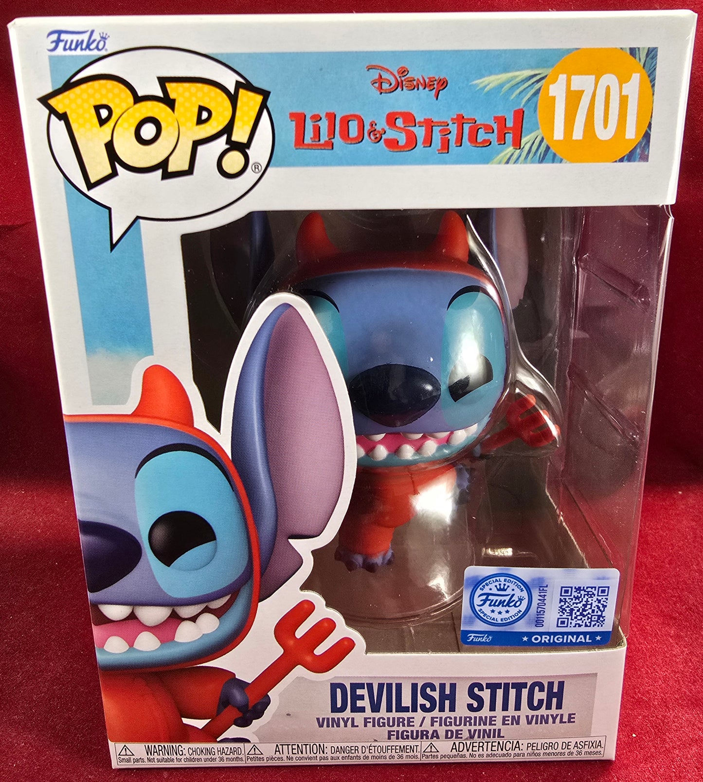 Devilish Stitch Entertainment Earth Exclusive Funko # 1701 (Nib)
With pop protector
