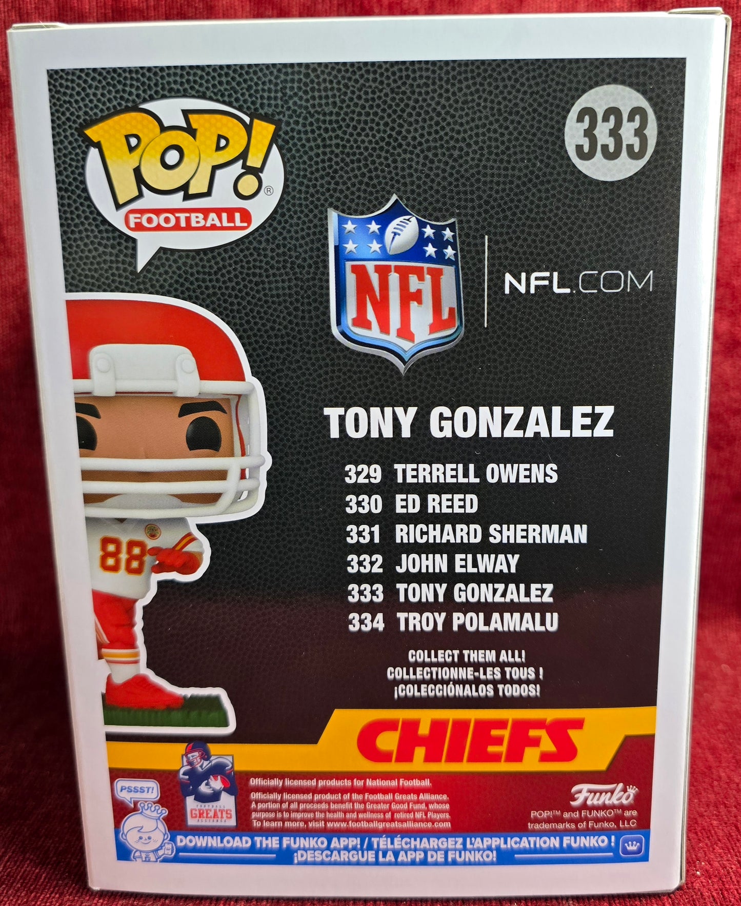 Funko Pop! Football: Tony Gonzalez # 333 (Nib)
With pop protector