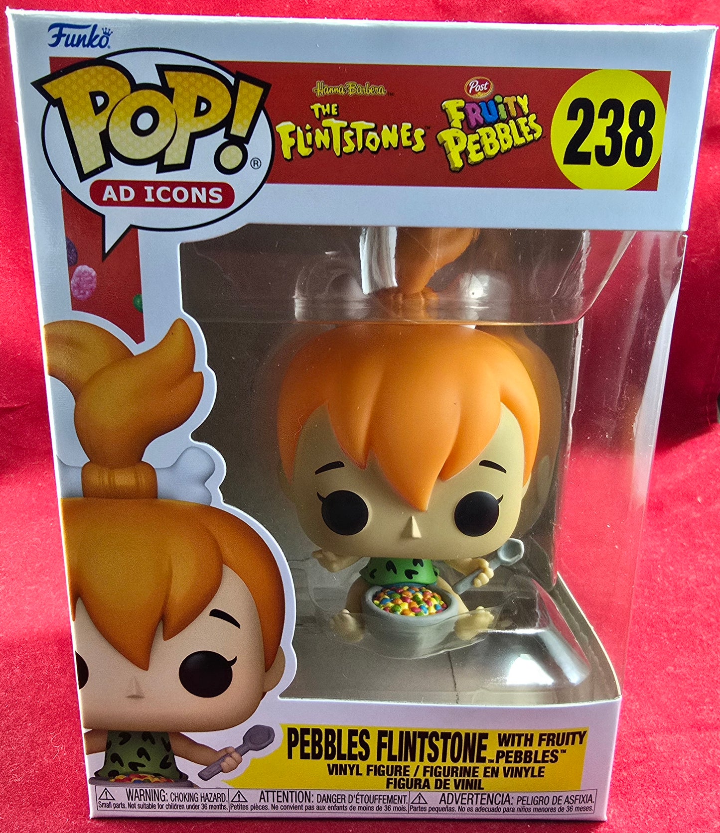 Pebbles Flintstone with fruity pebbles funko # 238 (nib) With pop protector