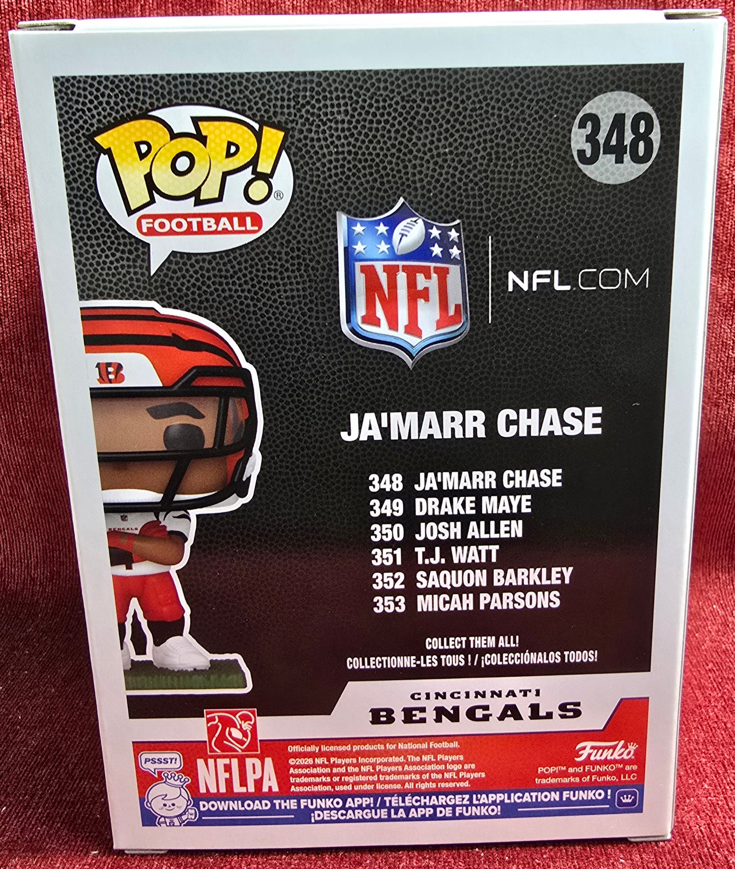 Funko POP! Football: Ja'Marr Chase # 348 (Nib)
With pop protector