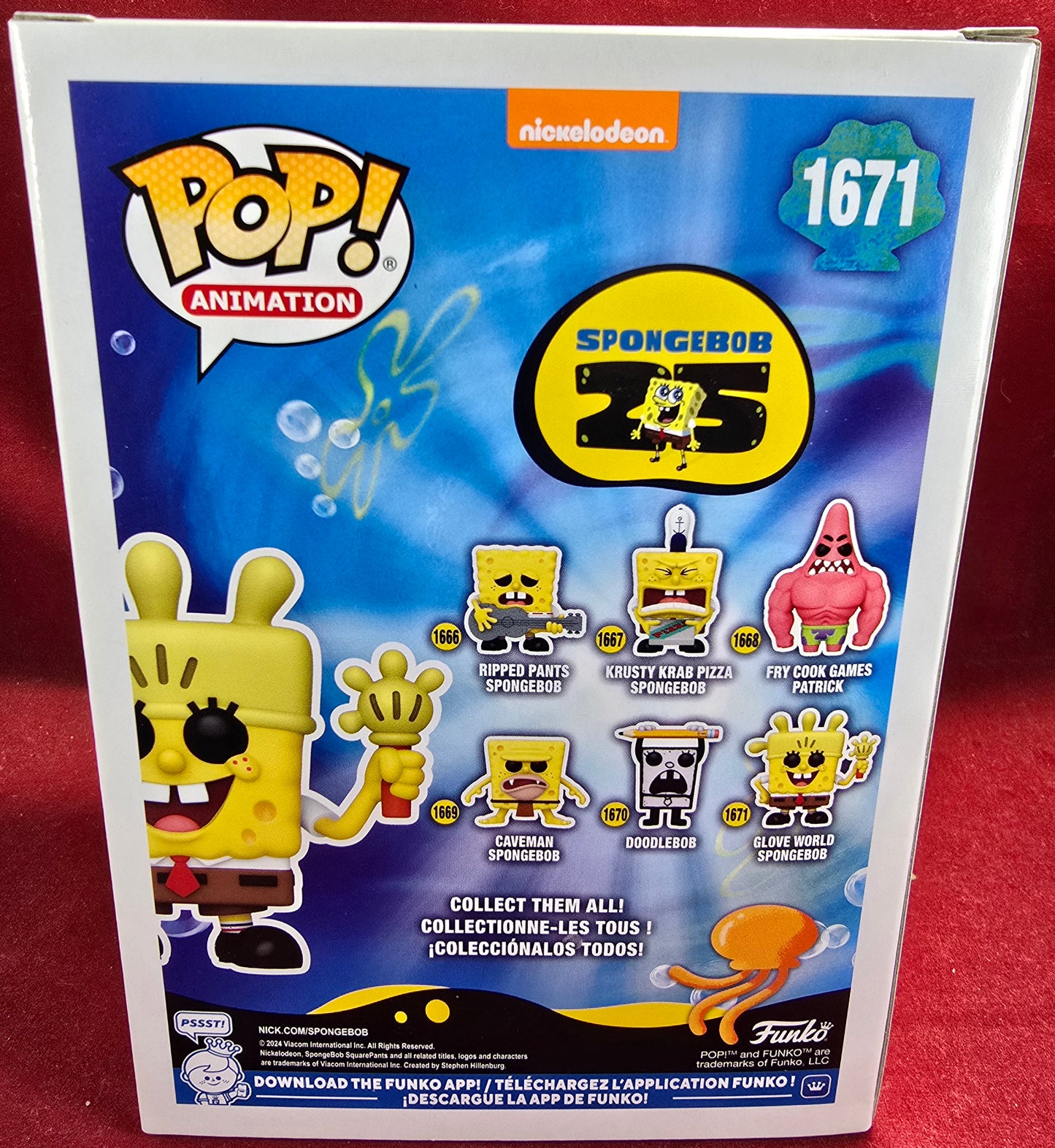 Glove world sponge bob funko # 1671 (nib) with pop protector