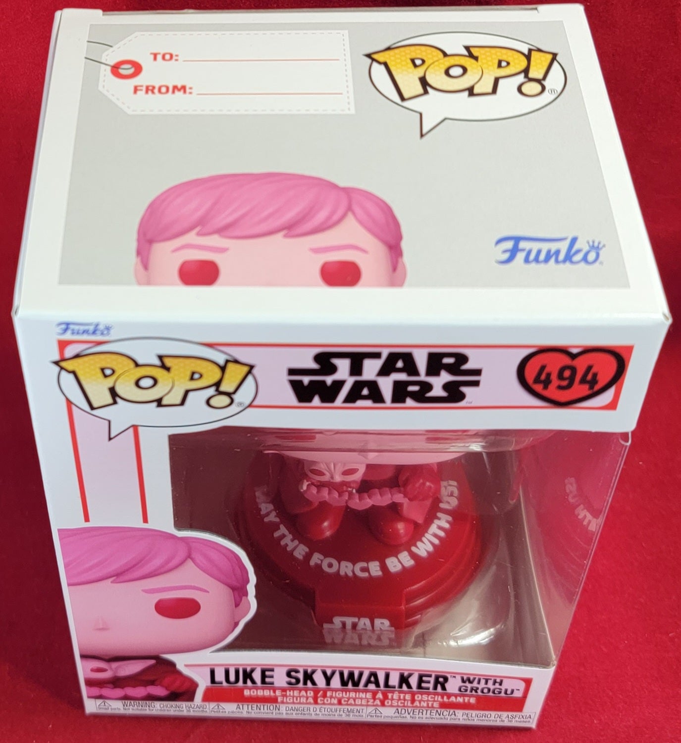 Luke skywalker with grogu funko