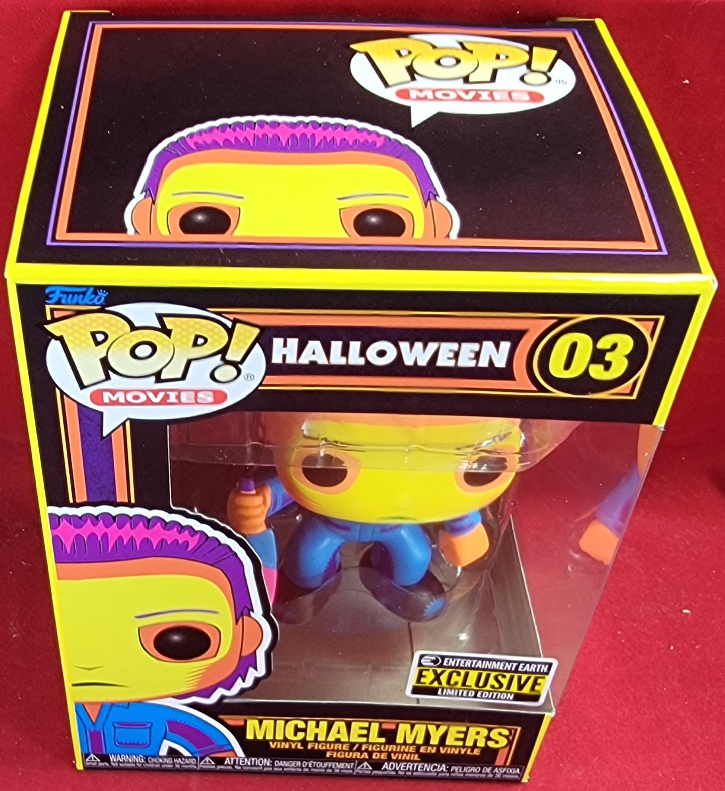 Michael myers blacklight entertainment earth exclusive funko # 03 (nib)