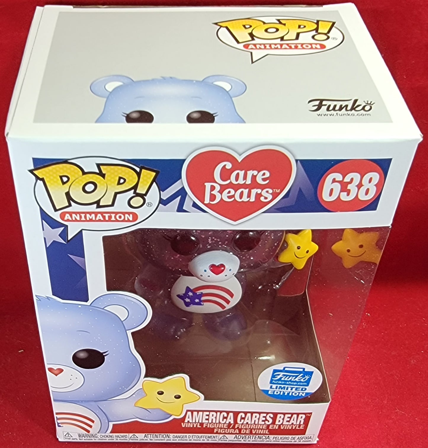 America cares bear funko exclusive # 638 (nib)