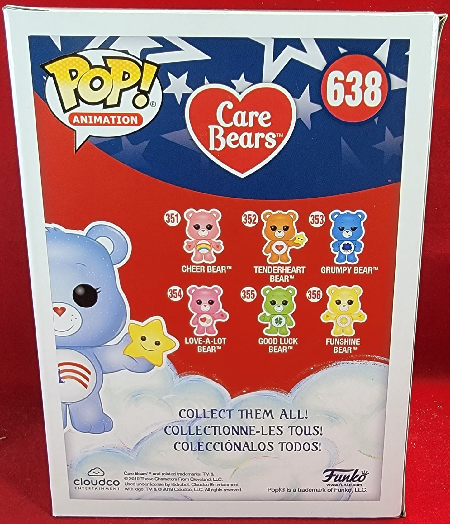 America cares bear funko exclusive # 638 (nib)