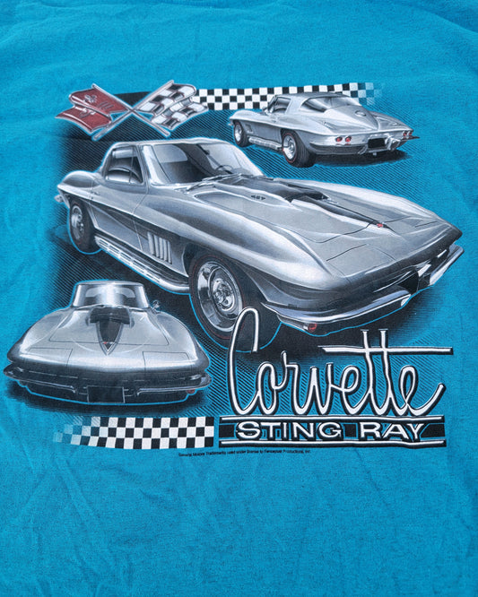 Brand new corvette sting ray large t-shirt
brand new blue corvette stingray large t-shirt. shirt has three angles of silver stingray on the back. t-shirt is in near perfect condition.