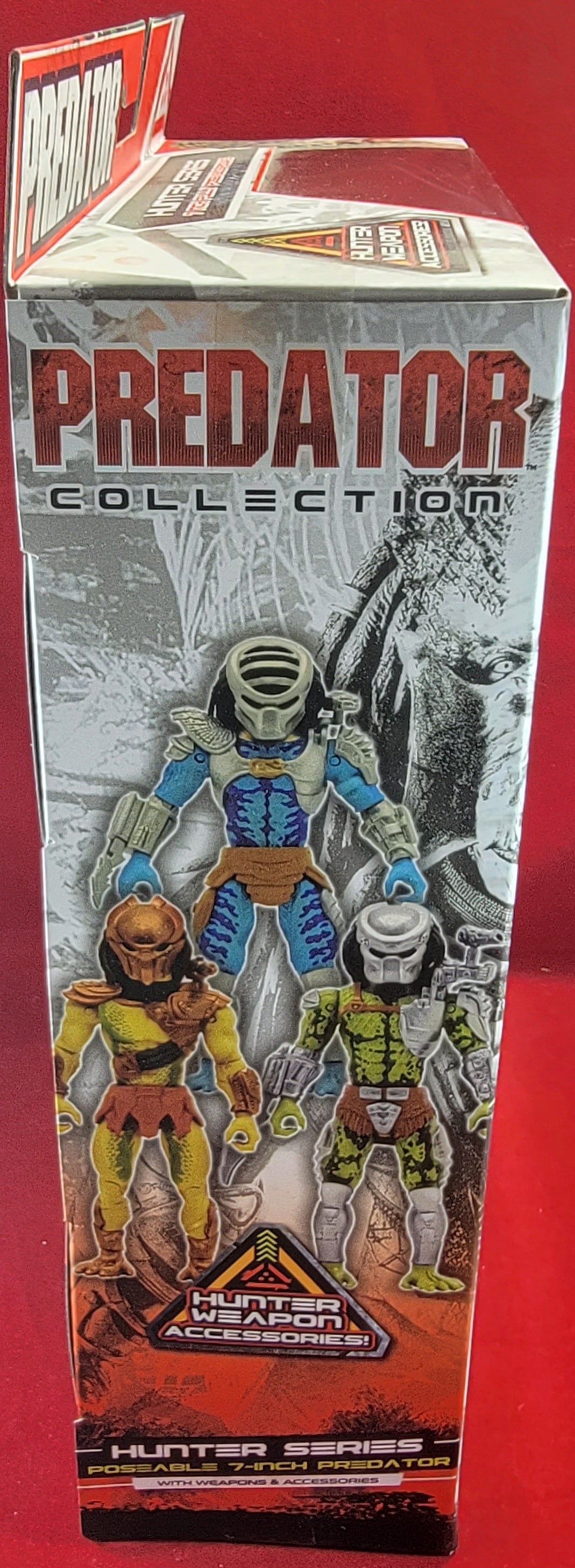 7 inch falconer hunter predator (nib) Brand new fully poseable Wal-Mart exclusive jungle hunter predator. 25 point articulation figure from lanard. Excellent condition except for one of the weapons is loose in the packaging.