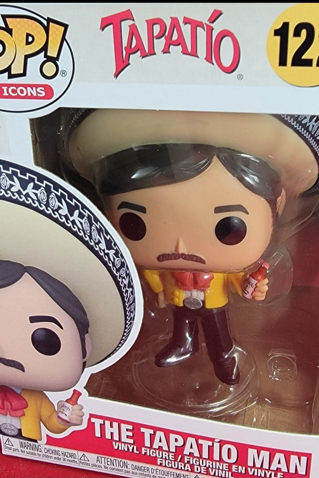 The Tapatio man # 122 funko (nib)
Brand tapatio salsa picante hot sauce pop icon. Pop looks awesome with near perfect condition.
(Includes compatible Box Protector)