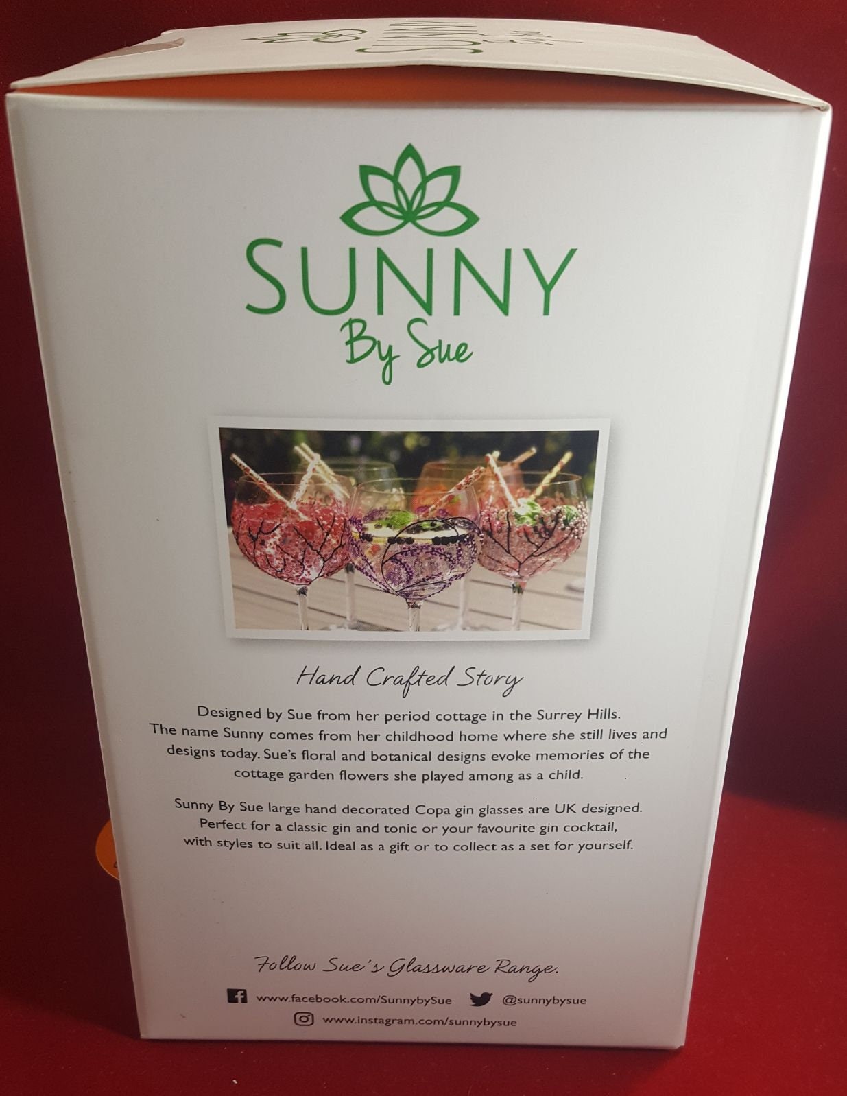 Sunny By Sue Green Irish Shamrock Large Balloon Gin Copa Glass Hand Painted Gift