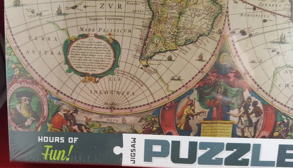 Antique map 1000 piece jigsaw puzzle (nib)