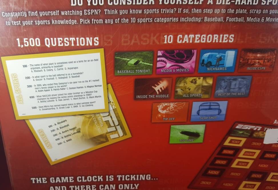 ESPN all sports trivia challenge game (nib) sealed