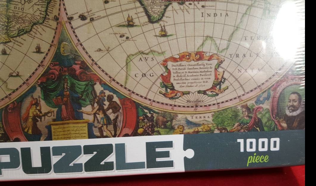 Antique map 1000 piece jigsaw puzzle (nib)