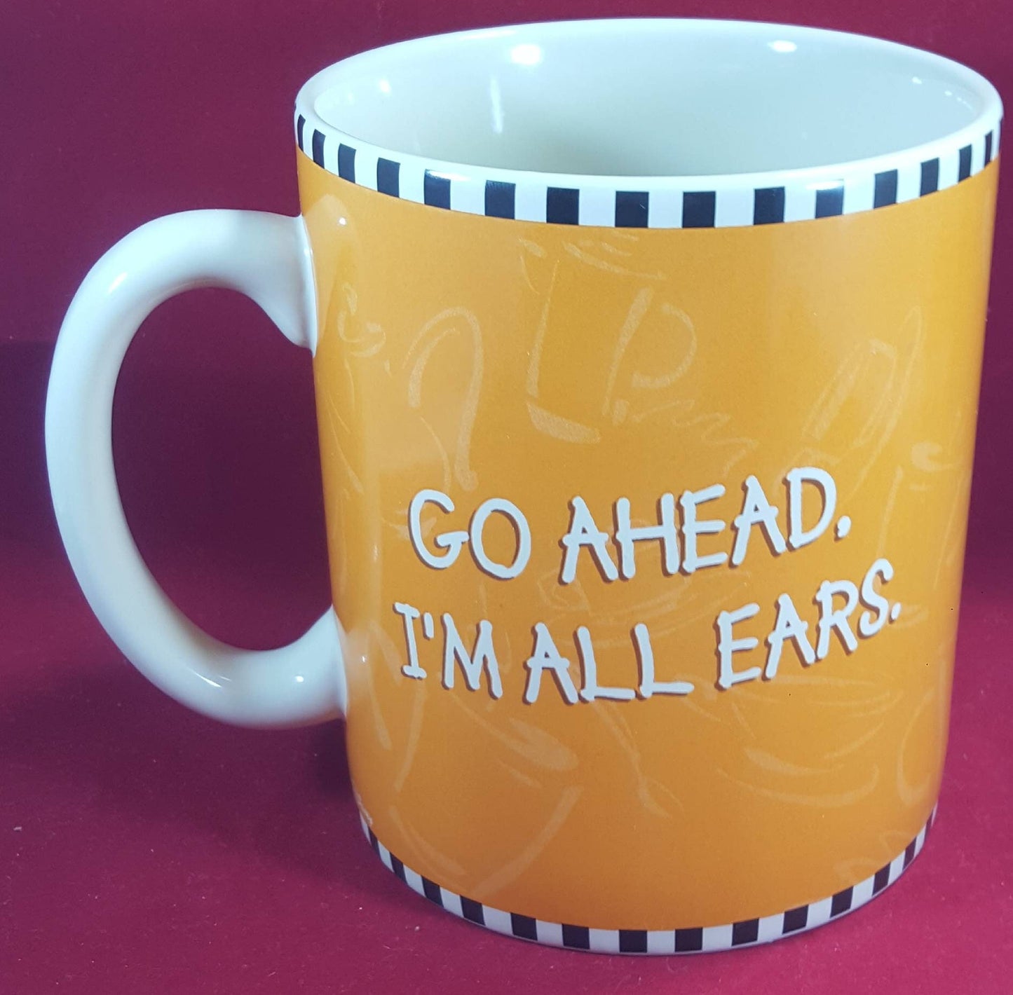 Oversized Mickey coffee mug go ahead, I'm all ears