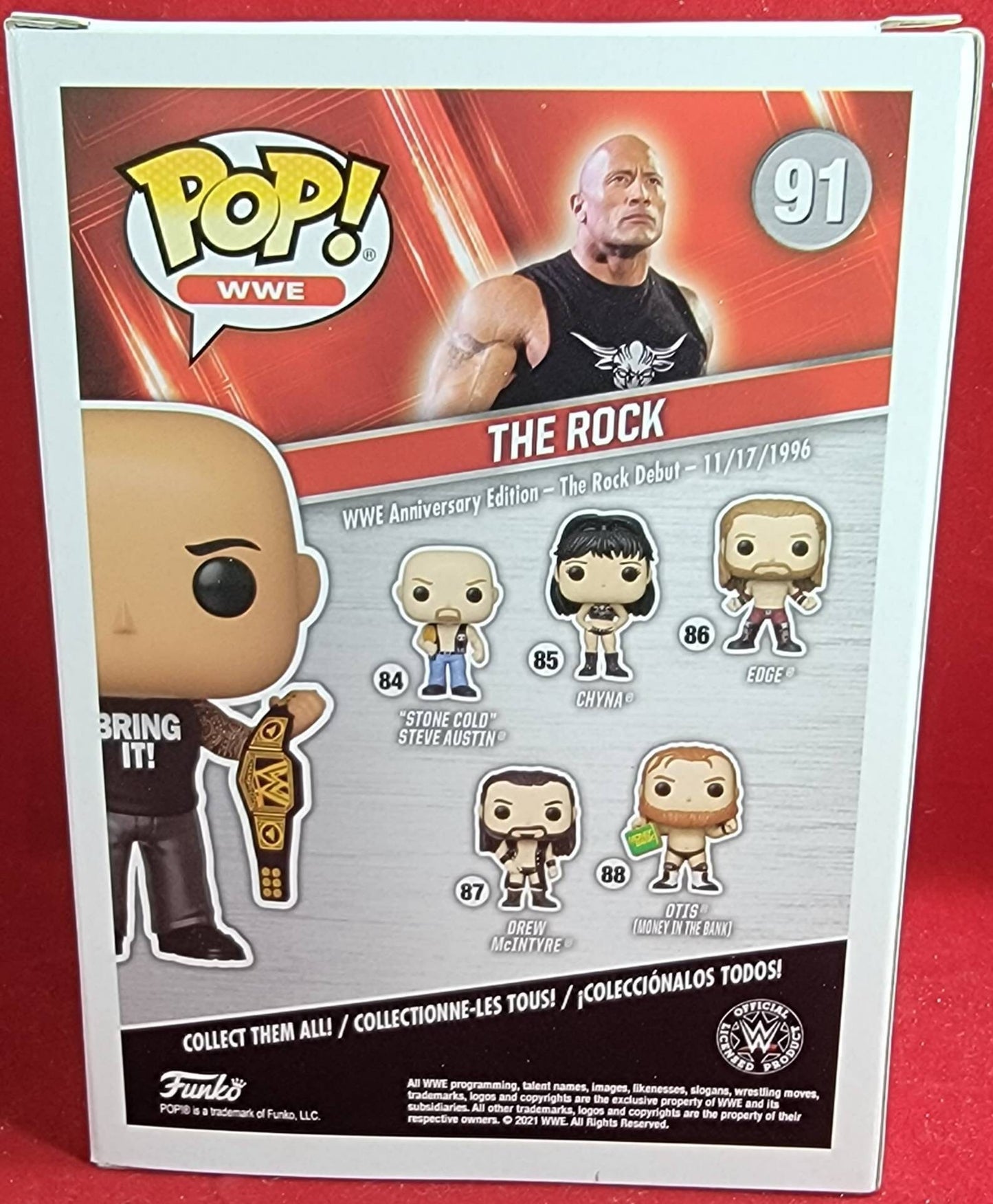 The rock entertainment earth exclusive # 91 funko (nib)