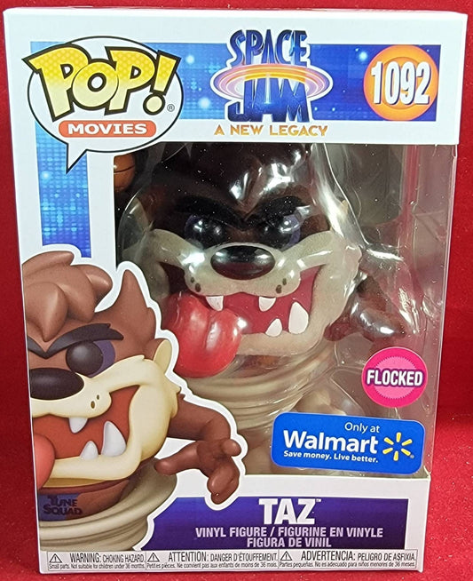Taz space jam flocked funko # 1092 (nib)