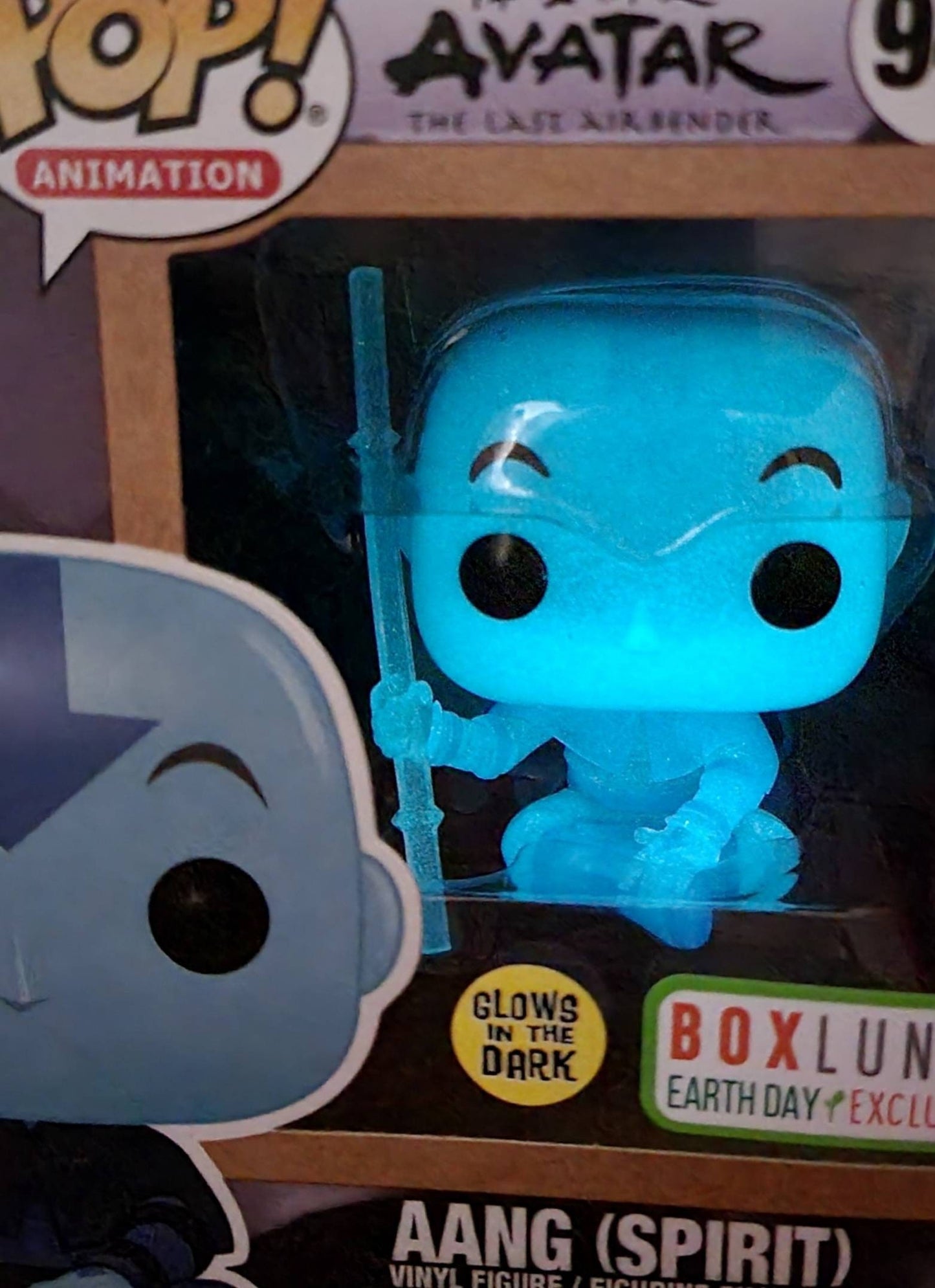 Aang spirit glow in the dark boxlunch earth day exclusive funko #940 (nib)