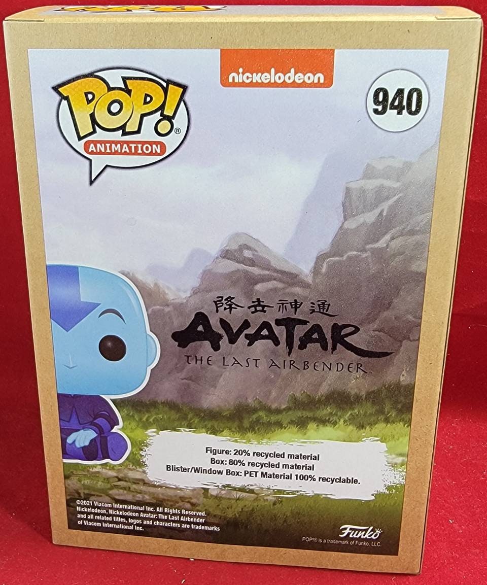 Aang spirit glow in the dark boxlunch earth day exclusive funko #940 (nib)