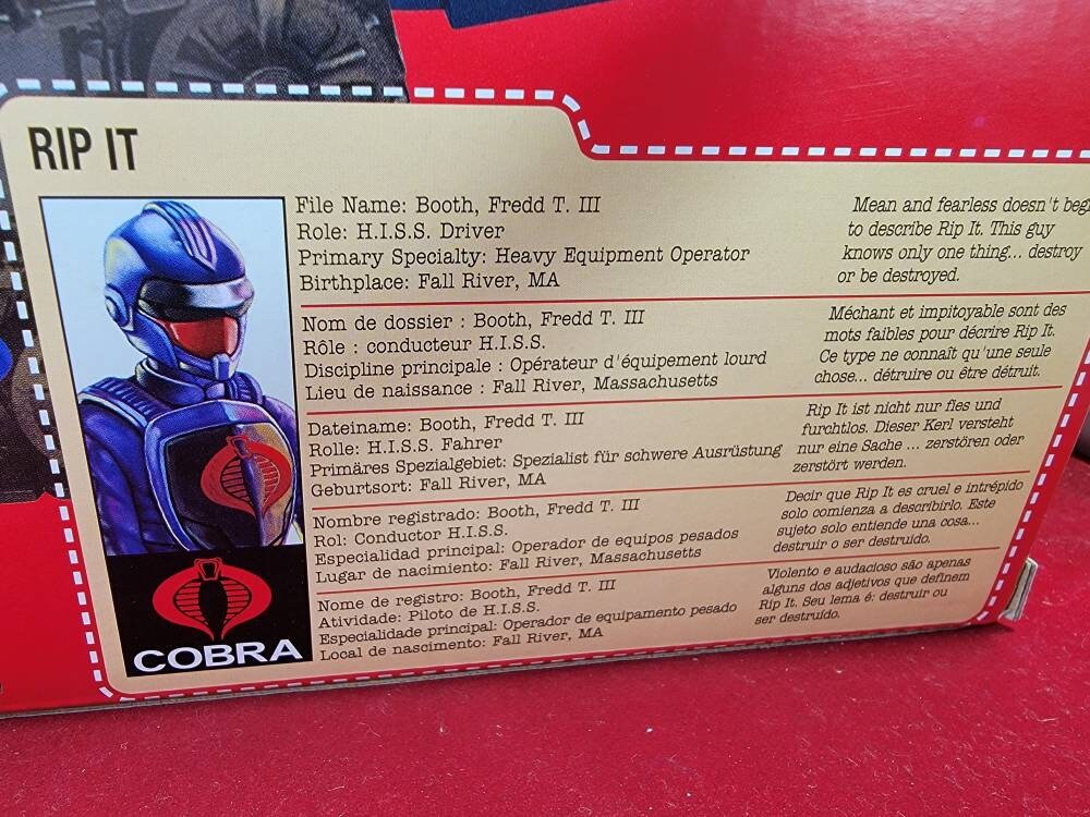 G.i. joe cobra h.i.s.s. III reproduction with figure (nib)