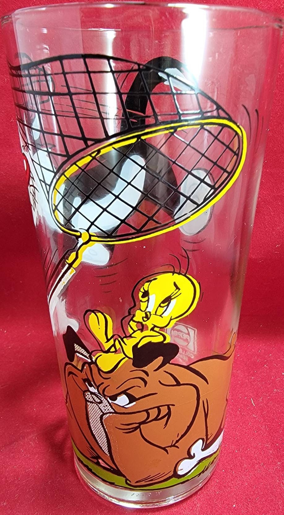 Pepsi glass with Sylvester and tweety bird glass (1976)