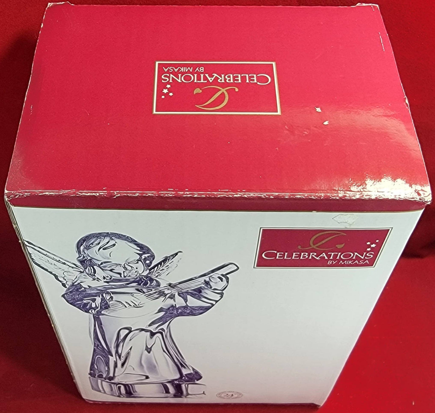Lead crystal angel with mandolin celebrations by Mikasa