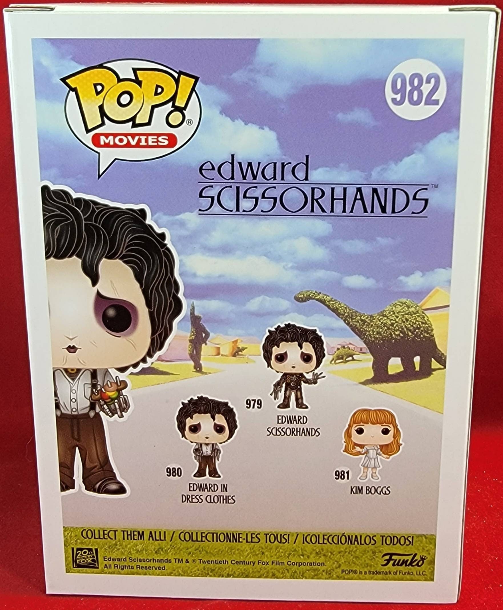 Funko Pop Edward Scissorhands With Dinosaur Shrub 985 Edward Mãos de Funko Pop Edward Scissorhands With Dinosaur Shrub 985 Edward Mãos de